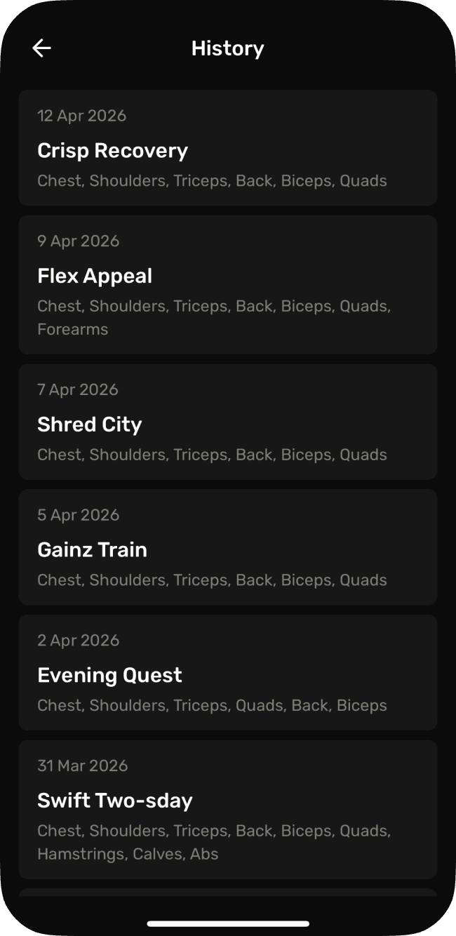 MuscleLab app screen: Look back and see progress compound